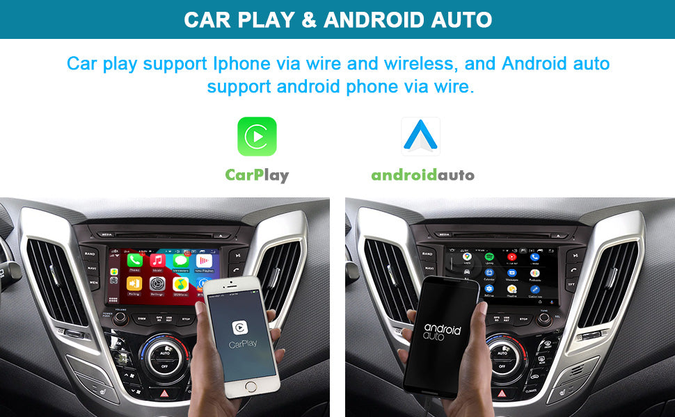 CarPlay and Android Auto function overview for CUSP Hyundai Veloster stereo
