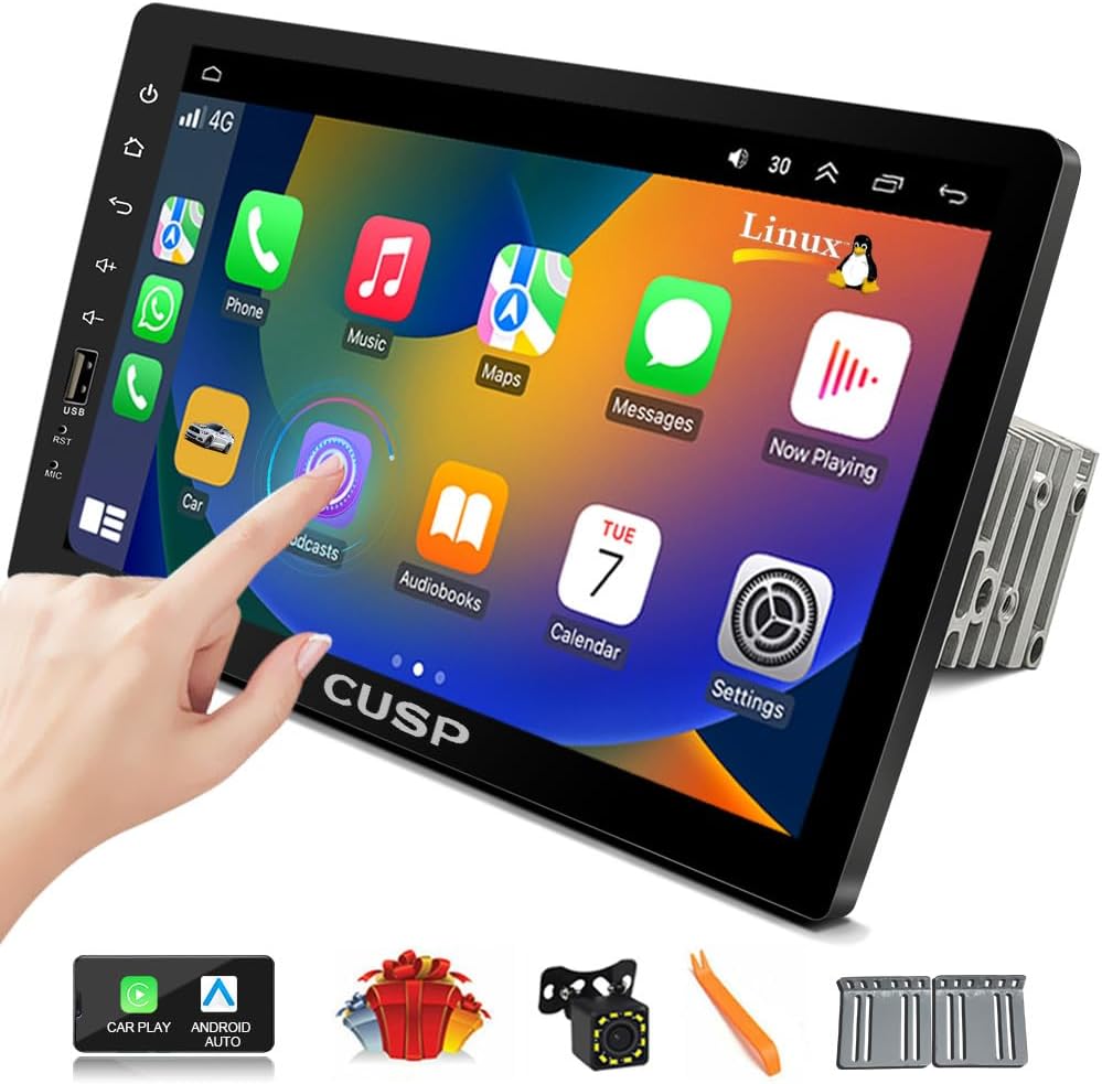 CUSP LX-1018 10.1 inch double din car stereo touchscreen with CarPlay and Android Auto