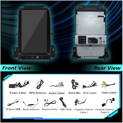 CUSP 13.3 Inch Android Car Stereo for Ford Taurus 2012-2016, PX6 4GB+64GB Vertical Touchscreen Head Unit with CarPlay, Android Auto, GPS, Bluetooth, WiFi, DSP