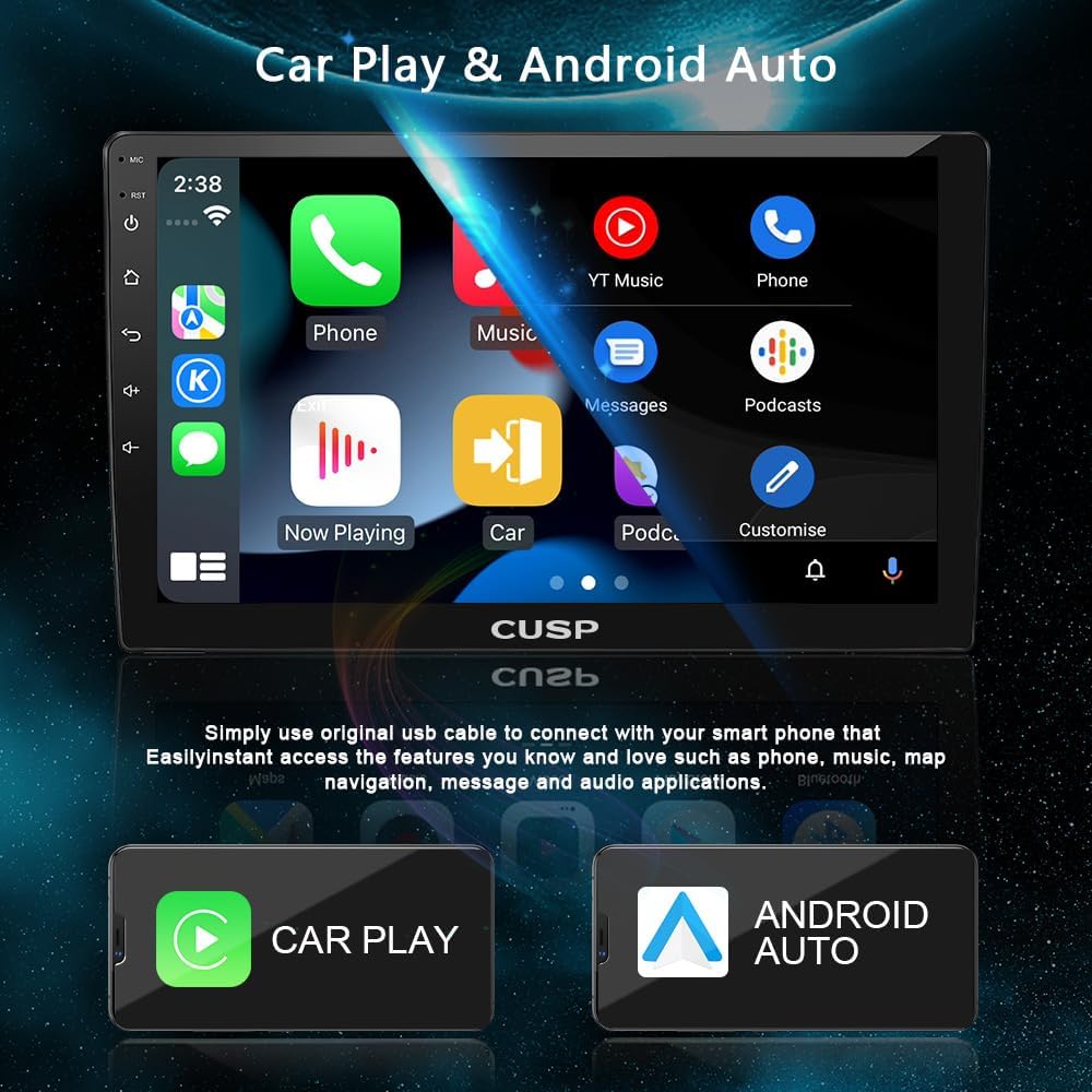 CUSP 9 inch car stereo wireless CarPlay Android Auto feature image