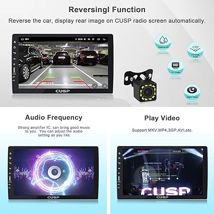 CUSP LX-1018 10.1 Inch Double Din Car Stereo with CarPlay & Android Auto