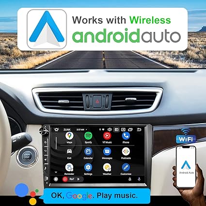 CUSP 9 Inch Universal Android Car Stereo Radio, TS7 2GB+32GB, Wireless CarPlay Android Auto, GPS Navigation, Bluetooth WiFi, In-Dash Tablet Kit