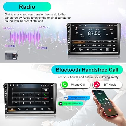 CUSP 9 Inch Universal Android Car Stereo Radio, TS7 2GB+32GB, Wireless CarPlay Android Auto, GPS Navigation, Bluetooth WiFi, In-Dash Tablet Kit
