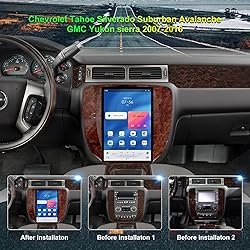 CUSP CV-G631 installed in Chevy GMC dashboard before and after
