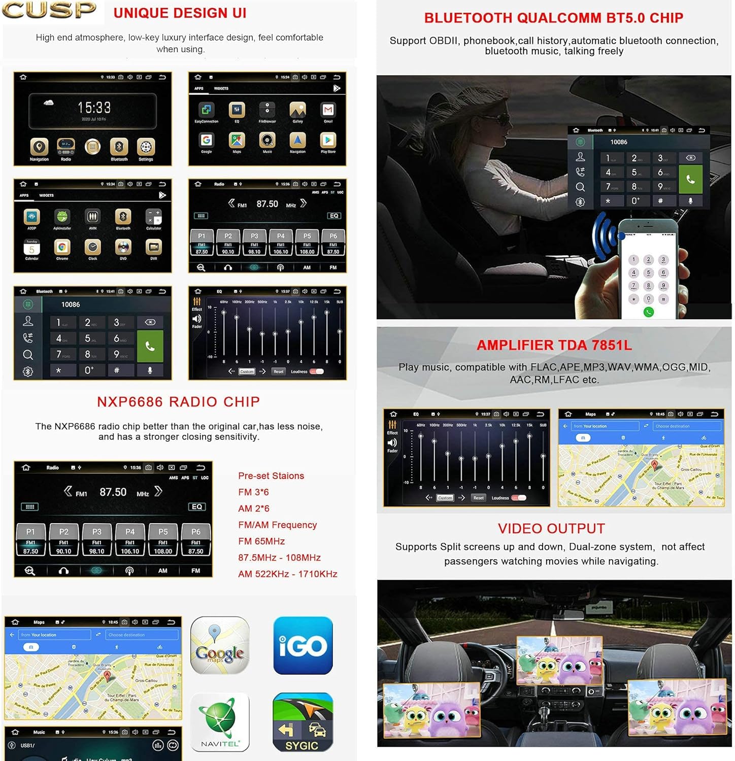 CUSP 12.3 Inch Android Car Stereo for Toyota FJ Cruiser 2006-2021, PX5 4GB+64GB Black Head Unit with CarPlay, Android Auto, GPS Navigation, Bluetooth, WiFi, Voice Control