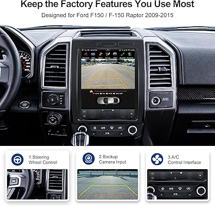 CUSP 12.1 Inch T-Style Android Car Stereo for Ford F-150/Raptor 2015-2021, F-250 F-350 F-450 2017-2021, PX6 4GB+64GB, CarPlay Android Auto GPS WiFi Bluetooth DSP