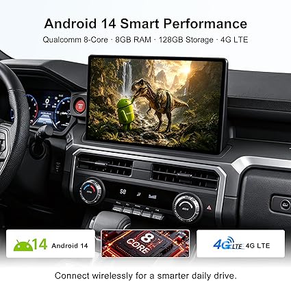 CUSP 15 Inch Android Car Stereo for Toyota Tacoma 2024-2026 & 4Runner/X-Runner 2024-2026, Qualcomm 6125 8GB+128GB, Wireless CarPlay Android Auto GPS WiFi DSP