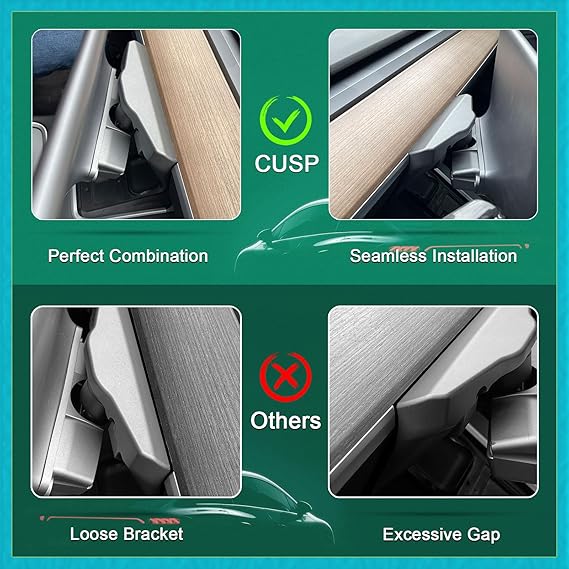 CUSP Screen Tilt Swivel Mount for Tesla Model 3 2017-2023 & Model Y 2020-2023, 4-Way Adjustable Center Console Display Holder, Aluminum Alloy Navigation Screen Bracket