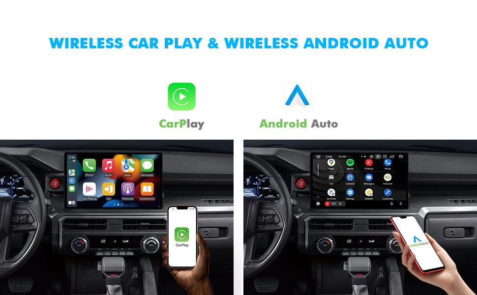 Wireless CarPlay Android Auto GPS navigation screen upgrade